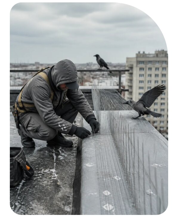 Защита от ворон под ключ в Наро-Фоминске по цене от 5123 р. | Сенат-Нр-